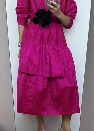 Невероятное яркое платье из 100% натурального шелка чесун