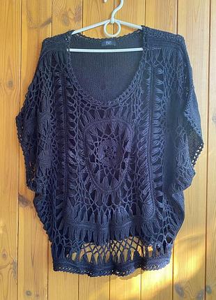 Черный вязаный свитер f&amp;f размер 12