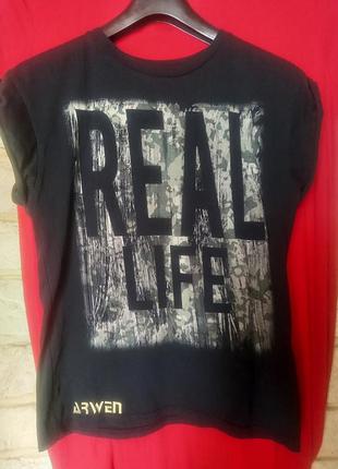 Футболка  чорна  бавовна