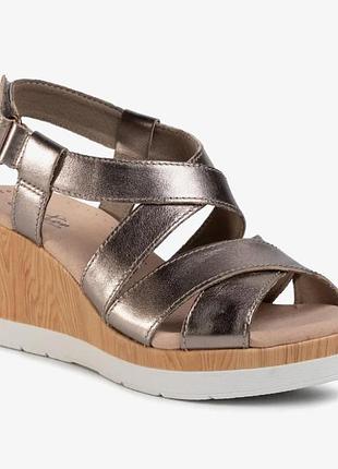 Р.41 clarks женские кожаные босоножки оригинал