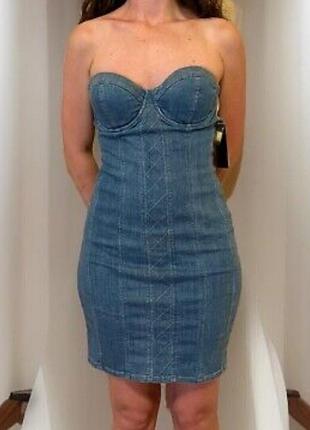 Брендовый джинсовый сарафан guess, размер s-xs