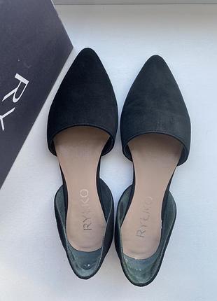 Жіночі чорні замшеві мюлі rylko