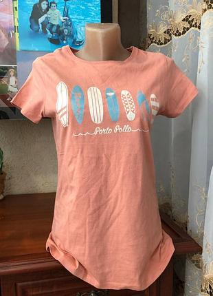 Футболка жіноча ніжного пудрового відтінку нова