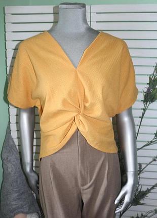 Фактурный топ с узлом zara