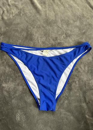 Плавки низ від купальника електрик сині високі батал