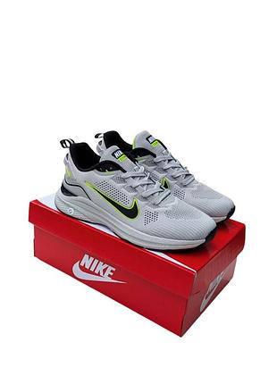 🔥мужские кроссовки nike zoom серые с салатовым🔥