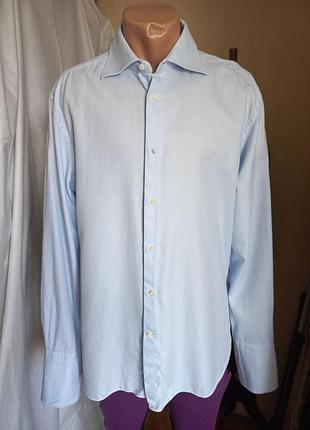 Бавовняна сорочка люкс бренду ermenegildo zegna під запонки