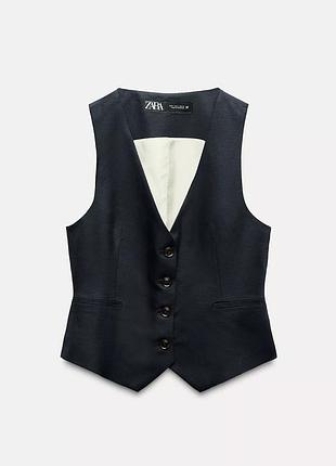 Жилет zara темно синій