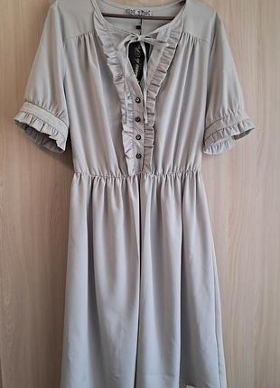 Платье серое,размер l 550 грн