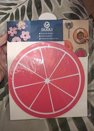 Классная силиконовая подставка под горячее апельсин