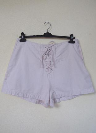 Легкие бежевые шорты на завязках от primark