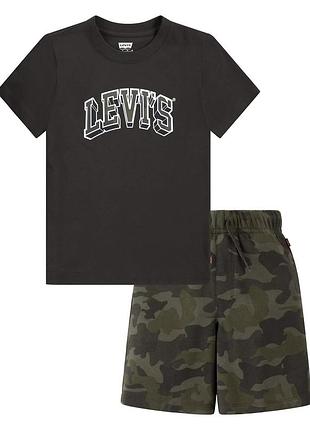 Детский комплект levi's футболка и шорты