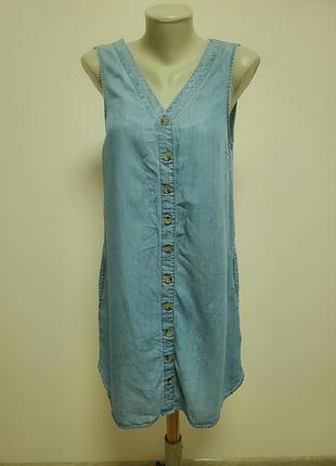 Шикарное брендовое вискозное платье на пуговицах