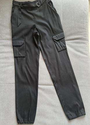 Жіночі штани - карго  чорні українського бренду stlkatin в розмірі s