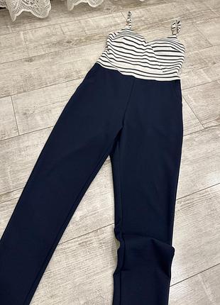 Комбінезон смужка на бретелях