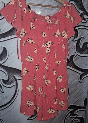 Ромпер в цветочный принт