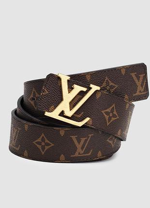 Ремень  louis  iconic 35 mm belt vuitton gold