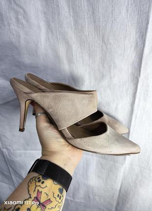 Туфли лодочки женские кожаные