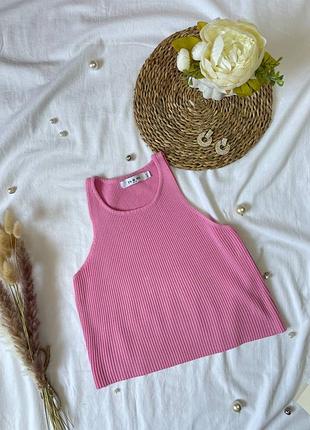 Кроп топ в рубчик в яскравому кольорі