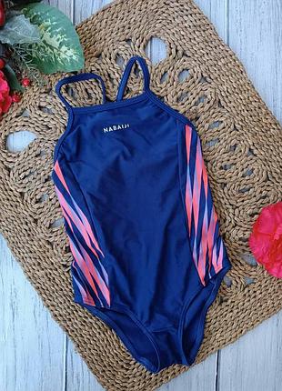 Спортивный слитный купальник для девочки