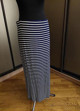 Длинная юбка в полоску, на высокий рост