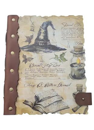 Деревянный блокнот " колдовской гримуар" 210х170мм 100 страниц