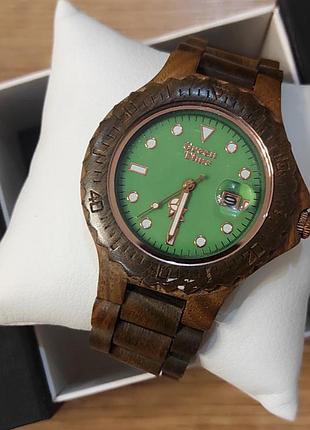 Годинник green time від zzero з натурального кленового дерева - zw008b