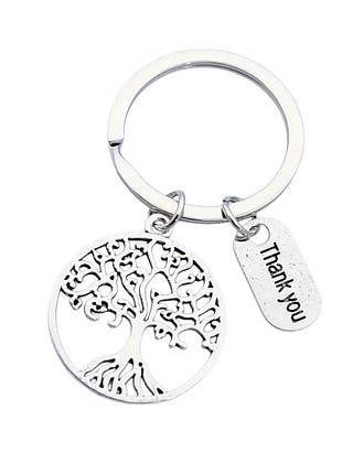 Брелок амулет металлический для ключей дерево жизни 58 мм двухсторонний