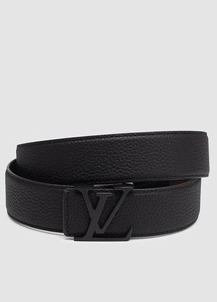 Ремень  louis  leather belt black/ vuitton black