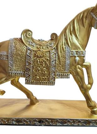 Статуетка фен-шуй кінь золотистий (символ 2026 року)