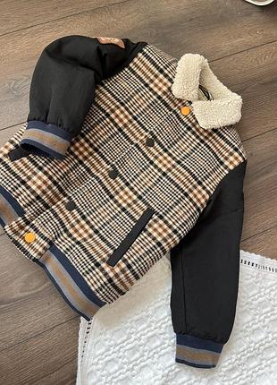 Куртка next некст для хлопчика утеплена коричнева 5-6 років 116 см річ на