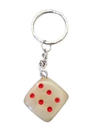 Брелок для ключей из оникса игральный кубик 80 мм