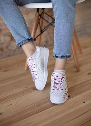 Adidas superstar white love🆕 шикарные кроссовки адидас 🆕 купить наложенный платёж5 фото