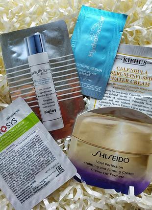 Набір фірмових семплів:shiseido, sisley,hydropeptide