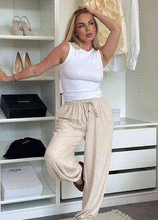 Брюки женские льняные