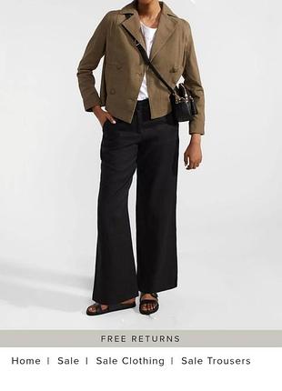 Hobbs широкие льняные укороченные брюки /12552/