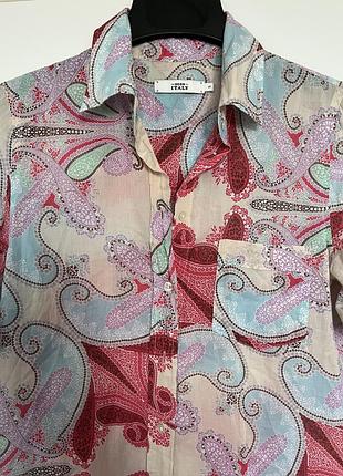 Батистовая рубашка с длинным рукавом