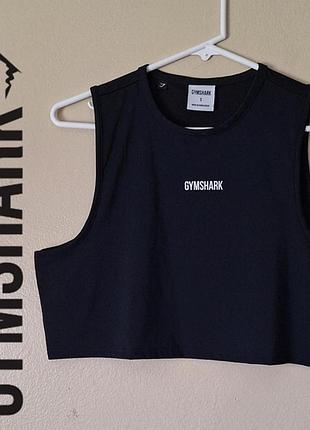 Чорна спортивна майка gymshark