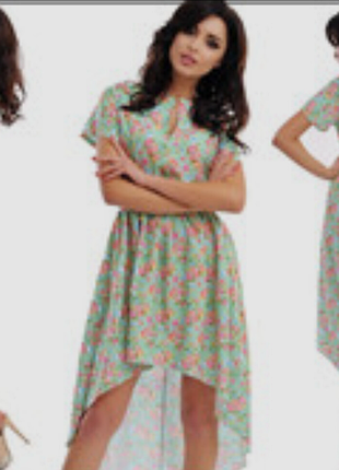 Летнее шифоновое платье с пояском