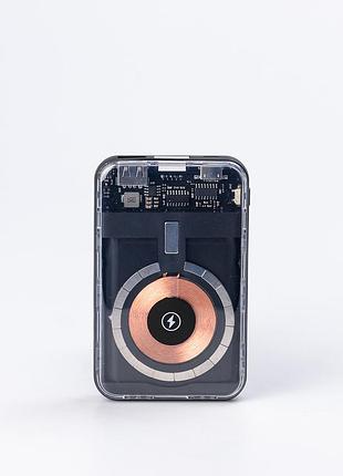 Повербанк smart x 10000 mah – быстрая зарядка, прозрачный корпус, повербанк с беспроводной зарядкой 10000mah 3 шнура в комплекте