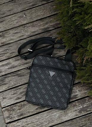 Сумка guess чоловіча чорна , сумка гес, чоловіча сумка guess