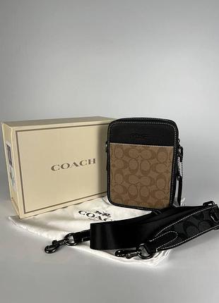 Мужская сумка coach, стильная сумка coach через плечо, брендовая сумка coach для мужчин, классическая сумка coach на каждый день