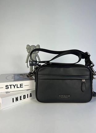 Мужская сумка coach, брендовый аксессуар coach, классическая мужская сумка через плечо coach, фирменная мужская сумка coach premiu