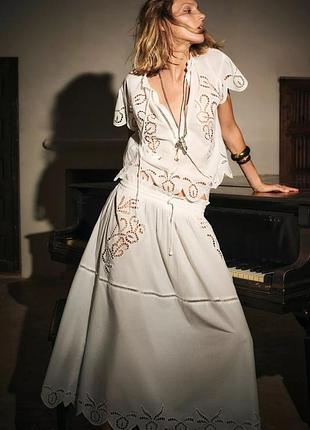Длинная юбка zw collection с вышивкой