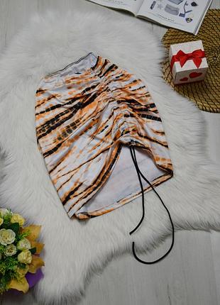 Юбка со шнуровкой стяжкой тай дай юбка мини