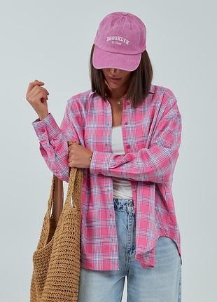 Сорочка в клітинку вільного крою