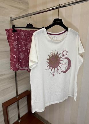 Піжама з шортами хл 100% котон