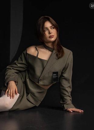 Костюм апсайкл від lulu  перешитий костюм з піджака hugo boss 😍  піджак та спідниця
