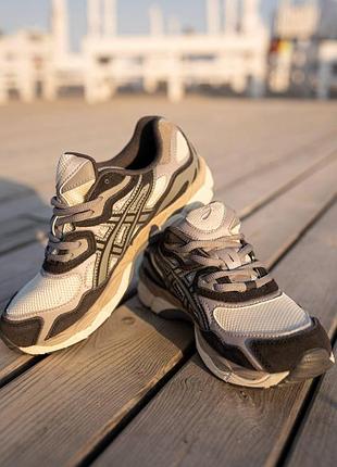 Кросівки asics gel-nyc beige brown