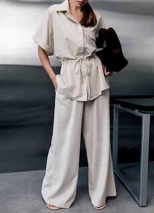 Стильный современный костюм из льна